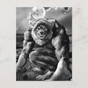 werewolf postcard