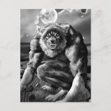 werewolf postcard