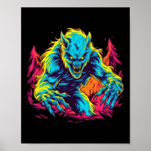 Werewolf Pranks - Lunar Mischief for Halloween Poster
