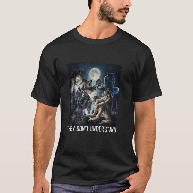 Werewolf Ripping Meme Alpha Wolf Werewolf Literall T-Shirt (Front)