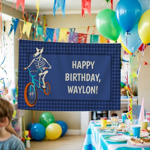 Werewolf Skeleton on a BMX Bike Boys Birthday