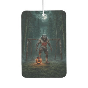 Werewolf Soccer Player Halloween Horror Art Air Freshener