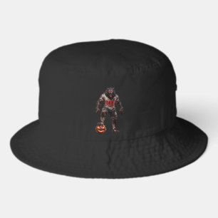 Werewolf Soccer Player Halloween Horror Art Bucket Hat