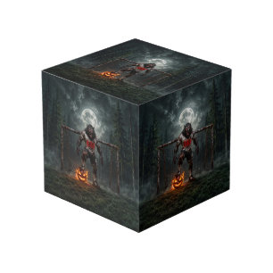 Werewolf Soccer Player Halloween Horror Art Cube