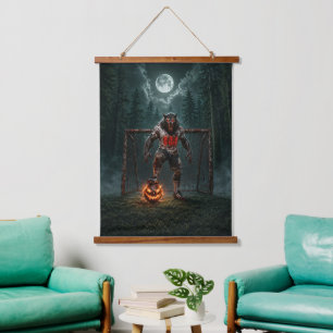 Werewolf Soccer Player Halloween Horror Art Hanging Tapestry