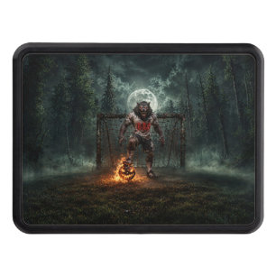 Werewolf Soccer Player Halloween Horror Art Hitch Cover
