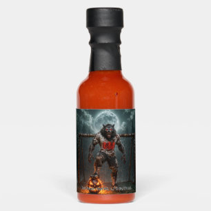 Werewolf Soccer Player Halloween Horror Art Hot Sauces