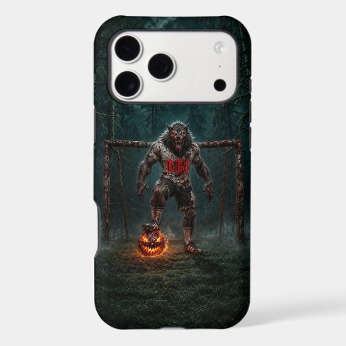 Werewolf Soccer Player Halloween Horror Art iPhone 17 Pro Max Case