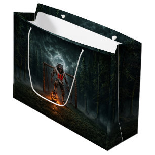 Werewolf Soccer Player Halloween Horror Art Large Gift Bag
