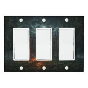 Werewolf Soccer Player Halloween Horror Art Light Switch Cover