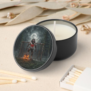 Werewolf Soccer Player Halloween Horror Art Mini Candle Favors