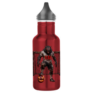 Werewolf Soccer Player Halloween Horror Art Stainless Steel Water Bottle