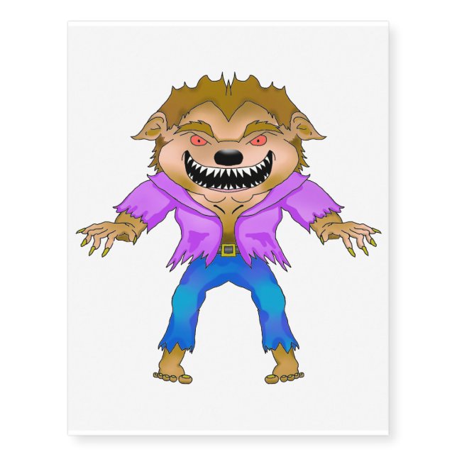 Werewolf Temporary Tattoos (Front)