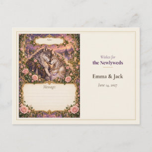Werewolf Wedding Guest Book Wishes Postcard