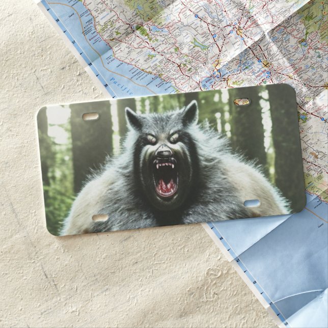 Werewolf Who Ate The Whole Village license plate (In Situ)