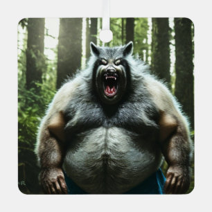 Werewolf Who Ate The Whole Village metal ornament