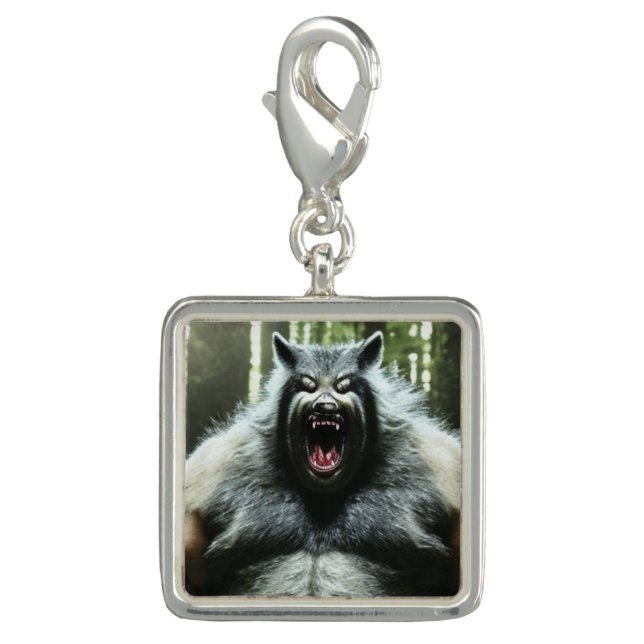 Werewolf Who Ate Village sterling silver sq charm (Front)