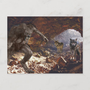 Werewolf Wolf Pack Cave Postcard