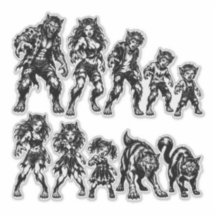Werewolves Family car stickers