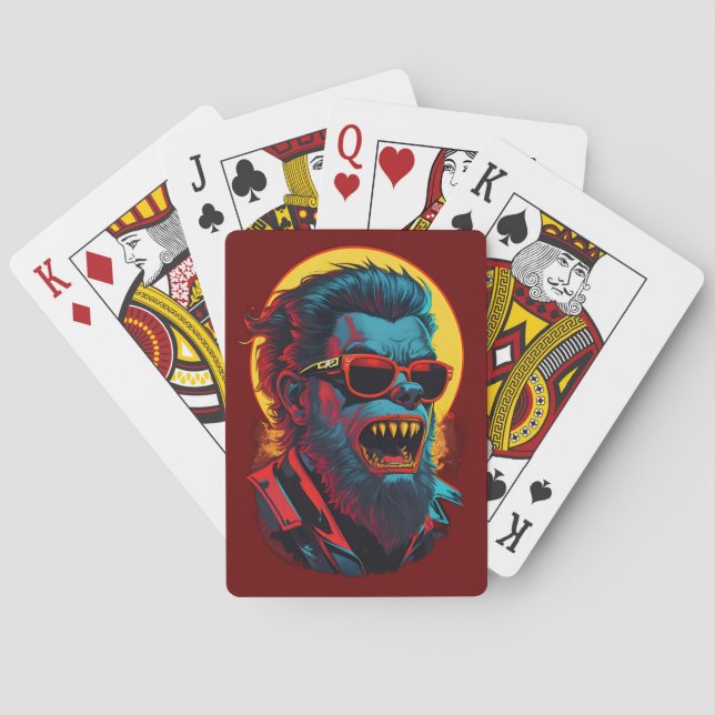 Werewolves Zombie Poker Cards (Back)