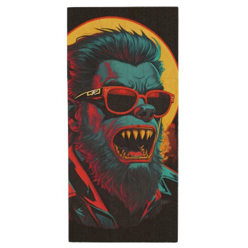 Werewolves Zombie Wood Flash Drive