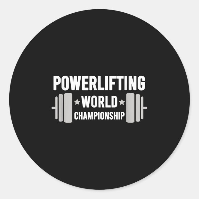 Werlifter Motivational Gym Werlifting World Chamon Classic Round Sticker (Front)