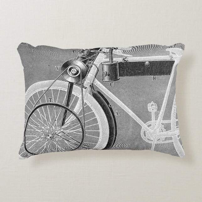Werner Motorcycle, 1898 Accent Pillow (Front)