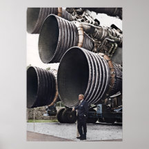 Wernher von Braun and F-1 engines of Saturn V