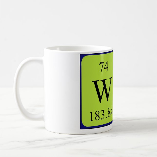 Wes periodic table name mug (Left)