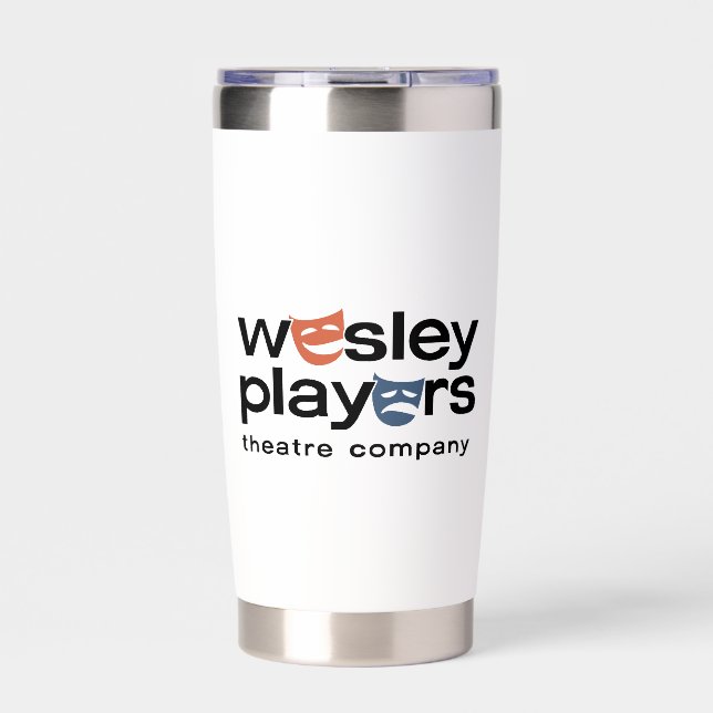 Wesley Players White Thermal Tumbler (Front)