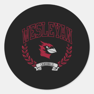 Wesleyan Cardinals Victory Classic Round Sticker
