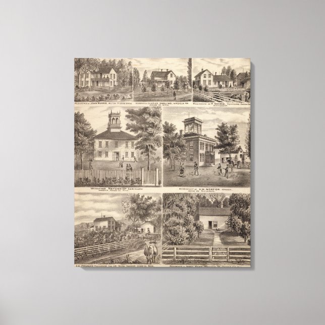 Wesleyan Methodist Seminary, Wasioja, Minnesota Canvas Print (Front)