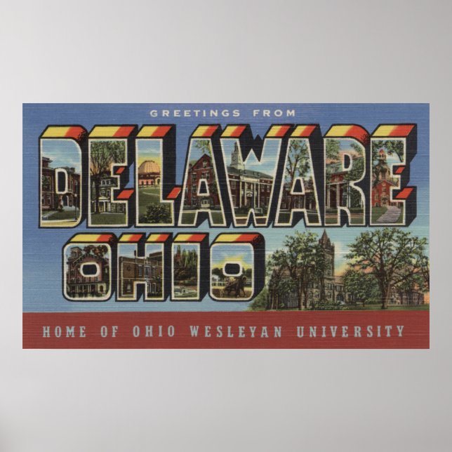 Wesleyan University - Large Letter Scenes Poster (Front)