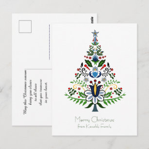 Wesolych Swiat - awesome Kashubian Christmas tree  Postcard