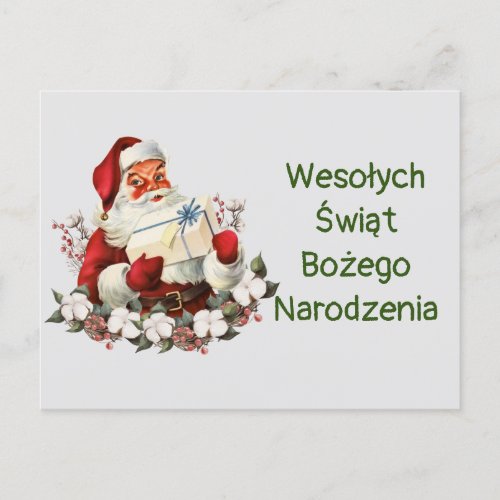 Wesołych Świąt Bożego Narodzenia Merry Christmas Postcard