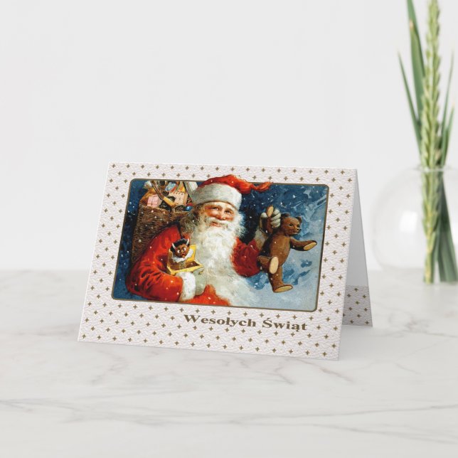 Wesołych Świąt. Christmas Card in Polish (Front)