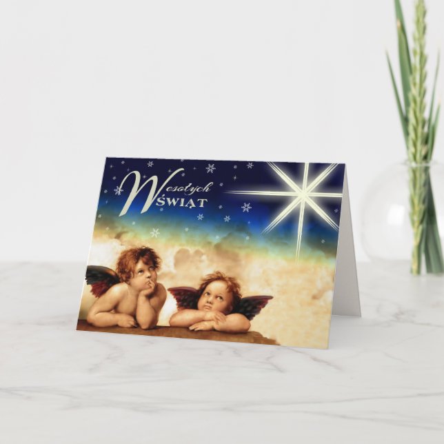 Wesołych Świąt. Christmas Card in Polish (Front)