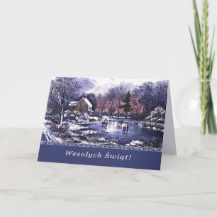 Wesołych Świąt. Christmas Card in Polish