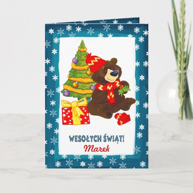 Wesołych Świąt. Christmas Cards in Polish (Front)