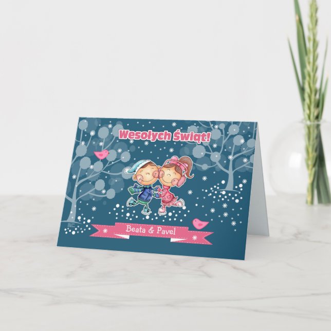 Wesołych Świąt. Christmas Cards in Polish (Front)
