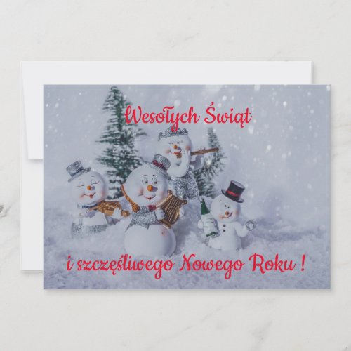 Wesołych świąt Christmas xmas Card in Polish
