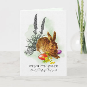 Wesołych Świąt. Easter Card in Polish