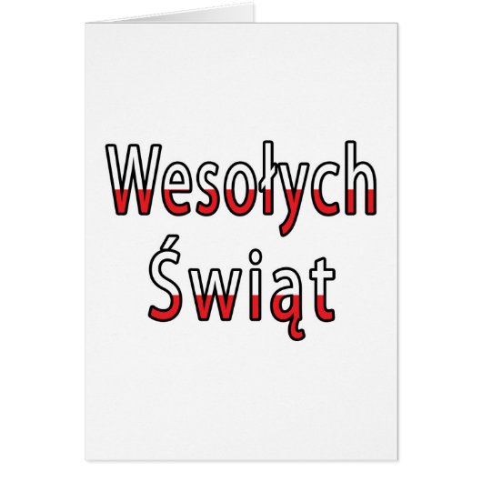 Wesolych Swiat Flag Cards (Front)