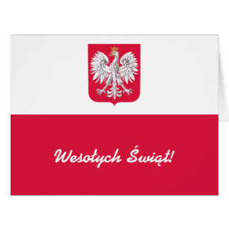 Wesołych Świąt Flaga Polski - Polish Flag Cards
