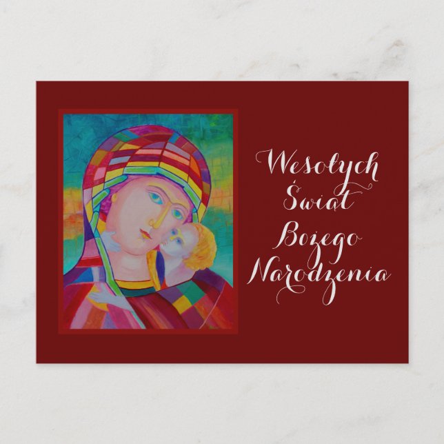 Wesołych Świąt Merry Christmas Card in Polish  (Front)