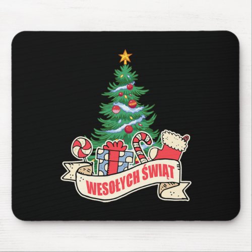 Wesolych Swiat Merry Christmas In Polish  Mouse Pad