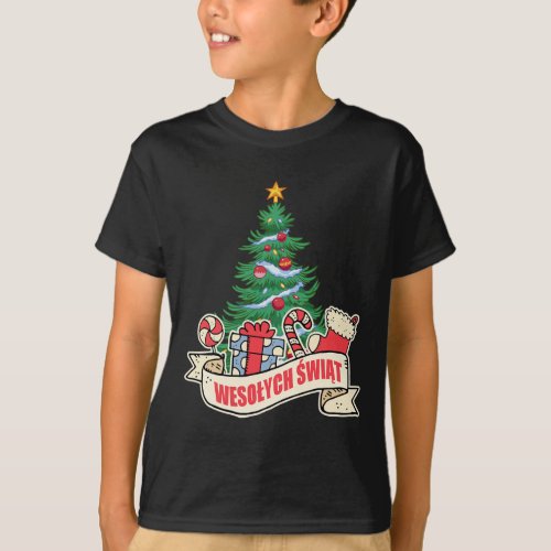 Wesolych Swiat Merry Christmas In Polish  T_Shirt