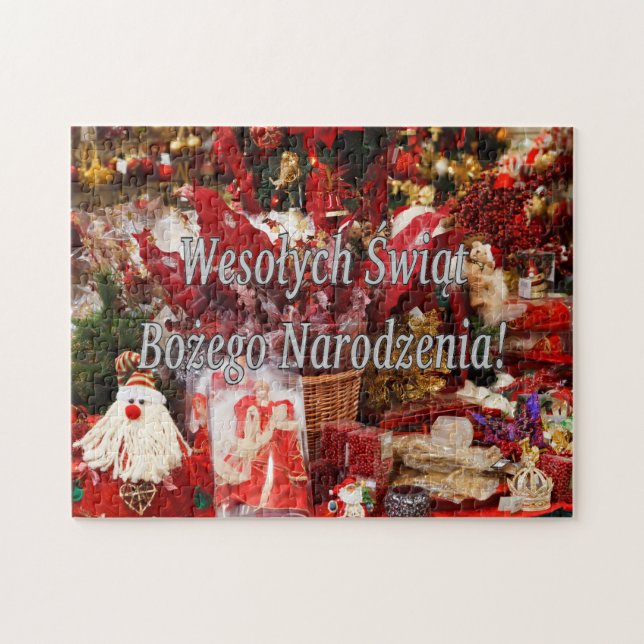 Wesołych Świąt ...! Merry Christmas in Polish wf Jigsaw Puzzle (Horizontal)