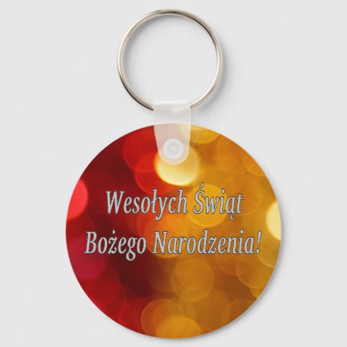 Wesołych Świąt  Merry Christmas in Polish wf Keychain