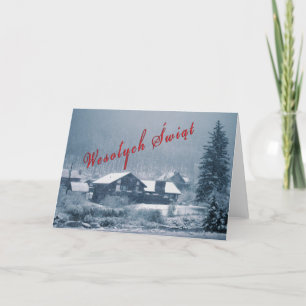 Wesolych Swiat Snow Falling Cards